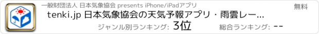 おすすめアプリ tenki.jp 日本気象協会の天気予報アプリ・雨雲レーダー