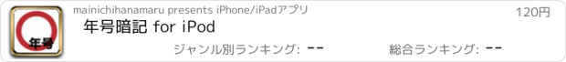 おすすめアプリ 年号暗記 for iPod