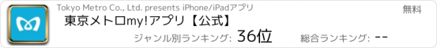 おすすめアプリ 東京メトロmy!アプリ【公式】