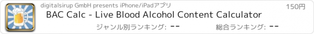 おすすめアプリ BAC Calc - Live Blood Alcohol Content Calculator