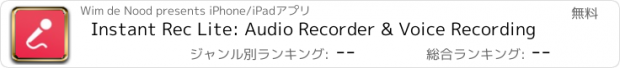 おすすめアプリ Instant Rec Lite: Audio Recorder & Voice Recording