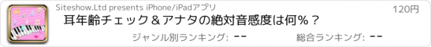 おすすめアプリ 耳年齢チェック＆アナタの絶対音感度は何％？