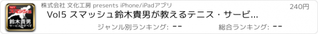 おすすめアプリ Vol5 スマッシュ　鈴木貴男が教えるテニス・サービスのすべて