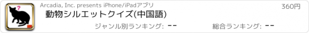 おすすめアプリ 動物シルエットクイズ(中国語)