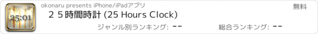 おすすめアプリ ２５時間時計 (25 Hours Clock)