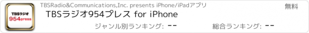おすすめアプリ TBSラジオ954プレス for iPhone