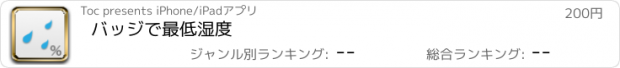 おすすめアプリ バッジで最低湿度