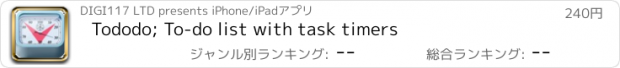 おすすめアプリ Tododo; To-do list with task timers