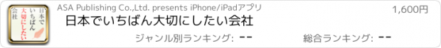 おすすめアプリ 日本でいちばん大切にしたい会社