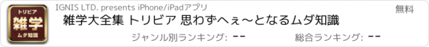 おすすめアプリ 雑学大全集 トリビア 思わずへぇ〜となるムダ知識