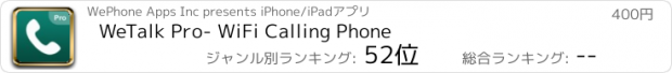 おすすめアプリ WeTalk Pro- WiFi Calling Phone