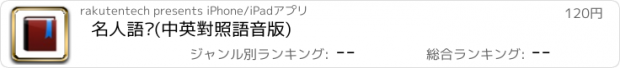 おすすめアプリ 名人語錄(中英對照語音版)