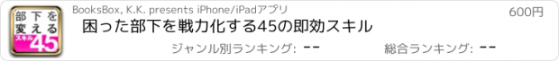 おすすめアプリ 困った部下を戦力化する45の即効スキル