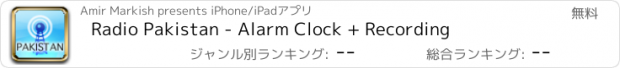 おすすめアプリ Radio Pakistan - Alarm Clock + Recording