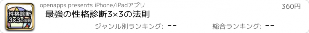 おすすめアプリ 最強の性格診断　3×3の法則