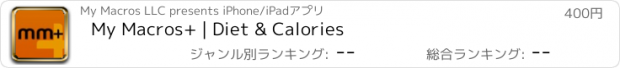 おすすめアプリ My Macros+ | Diet & Calories