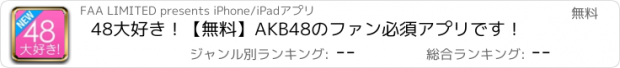 おすすめアプリ 48大好き！【無料】AKB48のファン必須アプリです！