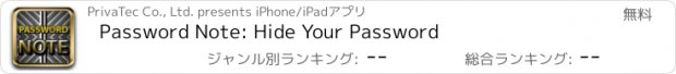 おすすめアプリ Password Note: Hide Your Password