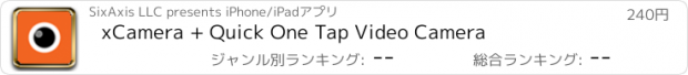 おすすめアプリ xCamera + Quick One Tap Video Camera