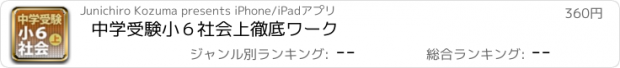 おすすめアプリ 中学受験小６社会上徹底ワーク