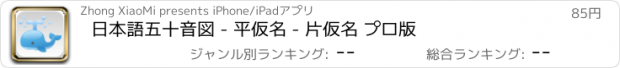 おすすめアプリ 日本語五十音図 - 平仮名 - 片仮名 プロ版