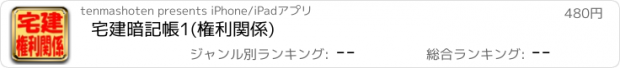 おすすめアプリ 宅建暗記帳1(権利関係)