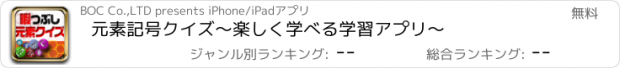 おすすめアプリ 元素記号クイズ～楽しく学べる学習アプリ～