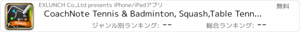 おすすめアプリ CoachNote Tennis & Badminton, Squash,Table Tennis : Sports Coach’s Interactive Whiteboard