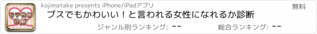 おすすめアプリ ブスでもかわいい！と言われる女性になれるか診断