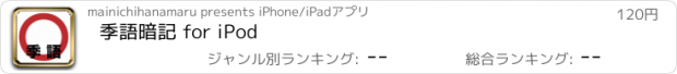 おすすめアプリ 季語暗記 for iPod