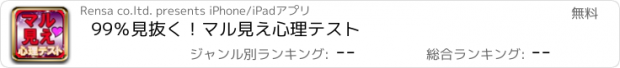 おすすめアプリ 99％見抜く！マル見え心理テスト