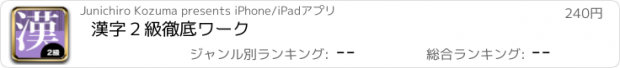 おすすめアプリ 漢字２級徹底ワーク