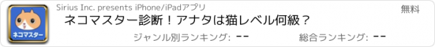 おすすめアプリ ネコマスター診断！アナタは猫レベル何級？