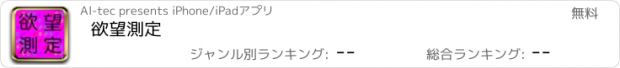 おすすめアプリ 欲望測定