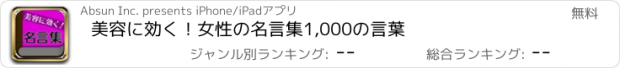 おすすめアプリ 美容に効く！女性の名言集　1,000の言葉