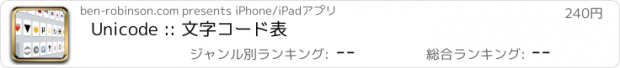 おすすめアプリ Unicode :: 文字コード表