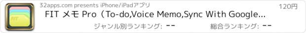 おすすめアプリ FIT メモ Pro（To-do,Voice Memo,Sync With Google‘ Calendar）