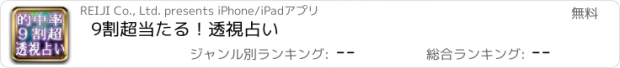 おすすめアプリ 9割超当たる！透視占い