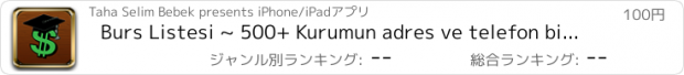 おすすめアプリ Burs Listesi ~ 500+ Kurumun adres ve telefon bilgileri