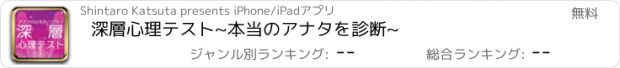 おすすめアプリ 深層心理テスト~本当のアナタを診断~