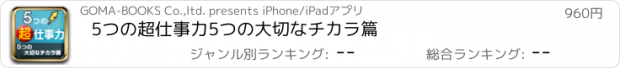 おすすめアプリ 5つの超仕事力　5つの大切なチカラ篇