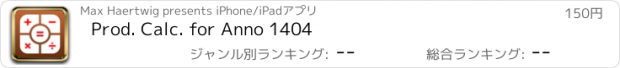 おすすめアプリ Prod. Calc. for Anno 1404