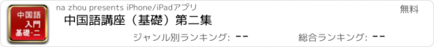 おすすめアプリ 中国語講座（基礎）第二集