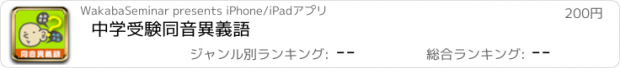 おすすめアプリ 中学受験同音異義語