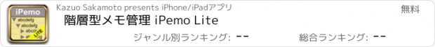 おすすめアプリ 階層型メモ管理 iPemo Lite