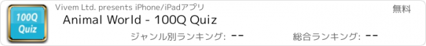 おすすめアプリ Animal World - 100Q Quiz