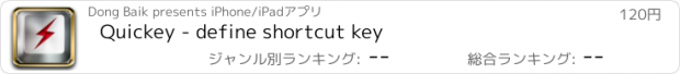 おすすめアプリ Quickey - define shortcut key