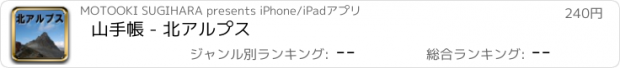 おすすめアプリ 山手帳 - 北アルプス