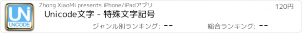 おすすめアプリ Unicode文字 - 特殊文字記号