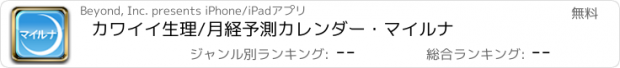 おすすめアプリ カワイイ生理/月経予測カレンダー・マイルナ